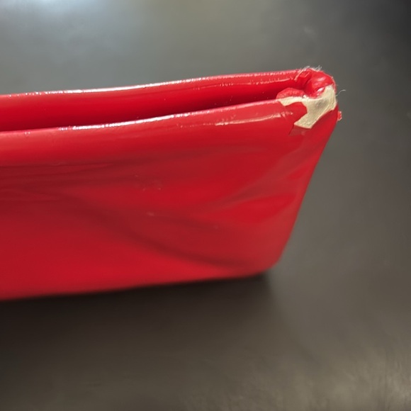 Christian Dior Beauty Red Patent Leather Makeup Cosmetics Bag with defect - Picture 4 of 7